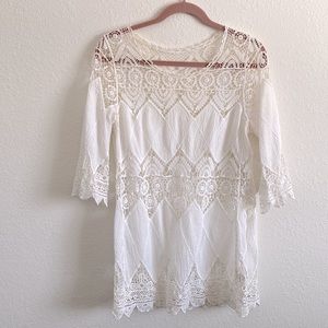 White Linen Swim Cover Up